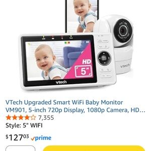 VTech White Smart WiFi Baby Monitor